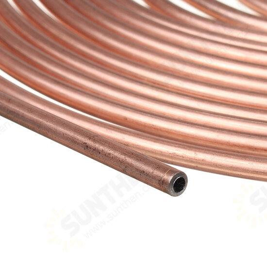 Roll Copper Steel 25 ft. 3/16inch Brake Line Pipe Tubing with 20 Pcs Kit Fittings Brake Female Male Nut