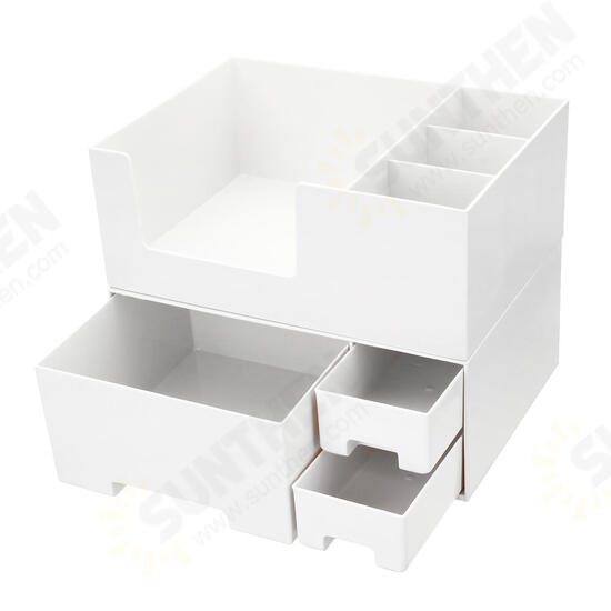 Single/Double Top/Bottom/Tiers Desktop Plastic Organizer Makeup Cosmetic Storage Box