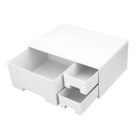 Single/Double Top/Bottom/Tiers Desktop Plastic Organizer Makeup Cosmetic Storage Box