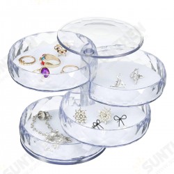 Small Jewelry Box Multi-Layer Rotating Creative Modern Simple Earrings Earrings Ring Necklace Debris Finishing Storage Box Cosmetic Storage Box Small Jewelry Box Multi-Layer Rotating Creative Modern Simple Earrings Earrings Ring Necklace Debris Finishing Storage Box Cosmetic Storage Box