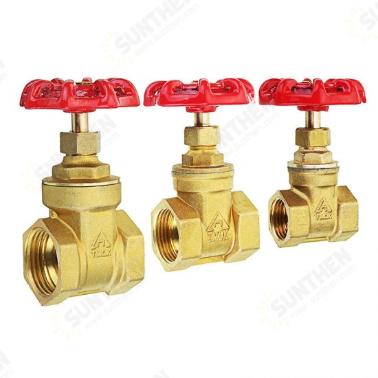 1/2inch 3/4inch 1inch Brass Manual Gate Valves G Female Thread Water Flow Valve