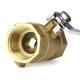 1inch 1-1/4inch Manual Internal Threaded Brass Temperature Gauge Ball Valves for Thermometer