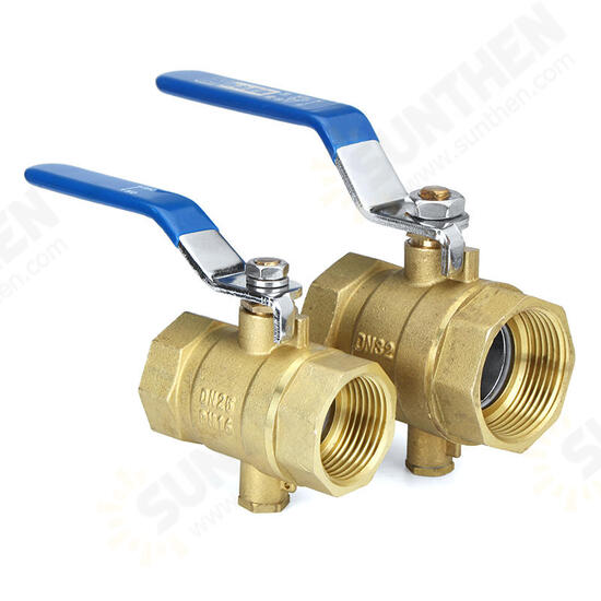 1inch 1-1/4inch Manual Internal Threaded Brass Temperature Gauge Ball Valves for Thermometer