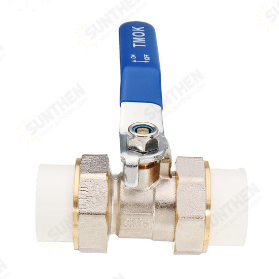 3/4inch 1inch 1-1/4inch PPR Brass Ball Valve Heat Fusion Double Union Socket Plumbing Fitting