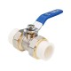 3/4inch 1inch 1-1/4inch PPR Brass Ball Valve Heat Fusion Double Union Socket Plumbing Fitting