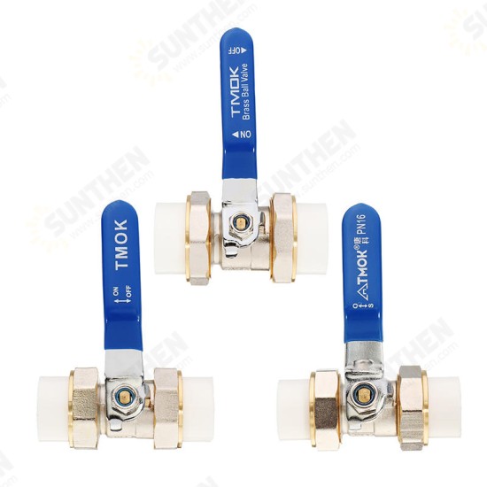 3/4inch 1inch 1-1/4inch PPR Brass Ball Valve Heat Fusion Double Union Socket Plumbing Fitting