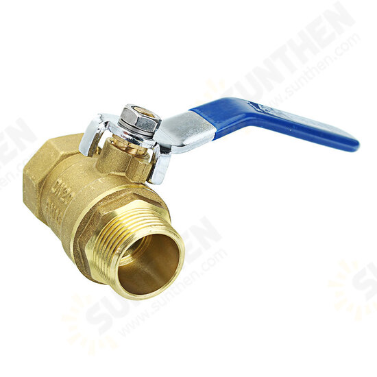 3/8inch 1/2inch 3/4inch Brass Ball Valves Two Piece Inline Lever Handle BSP Male x Female Thread