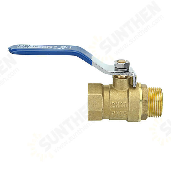 3/8inch 1/2inch 3/4inch Brass Ball Valves Two Piece Inline Lever Handle BSP Male x Female Thread