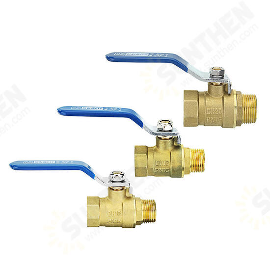 3/8inch 1/2inch 3/4inch Brass Ball Valves Two Piece Inline Lever Handle BSP Male x Female Thread