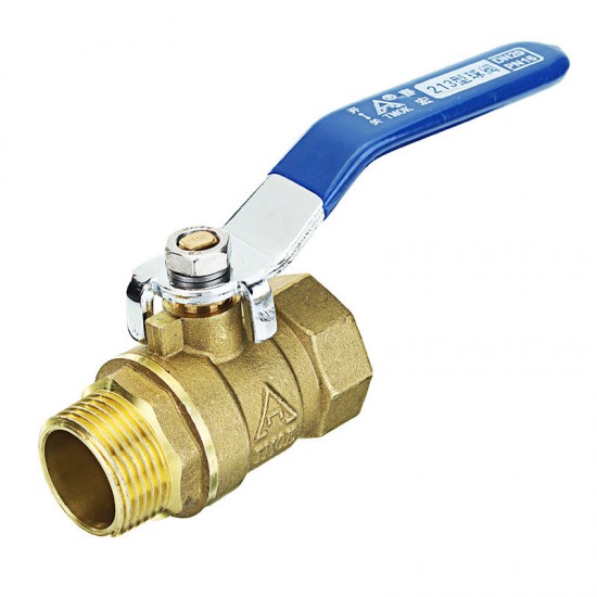 3/8inch 1/2inch 3/4inch Brass Ball Valves Two Piece Inline Lever Handle BSP Male x Female Thread