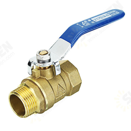 3/8inch 1/2inch 3/4inch Brass Ball Valves Two Piece Inline Lever Handle BSP Male x Female Thread