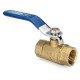 TK201 1/2inch 3/4inch 1inch Female Brass Two Piece Full Port Thread Ball Valves with Vinyl Handle