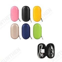 Universal PU Box Storage Package Case Oval Shape for Finger Spinner Data Cable Charger Earphone Universal PU Box Storage Package Case Oval Shape for Finger Spinner Data Cable Charger Earphone