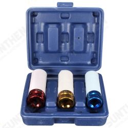 3 Pcs CR-MO 1/2inch 17mm 19mm 21mm Alloy Wheel Impact Nut Socket Set Wall Deep Impact Socket 3 Pcs CR-MO 1/2inch 17mm 19mm 21mm Alloy Wheel Impact Nut Socket Set Wall Deep Impact Socket
