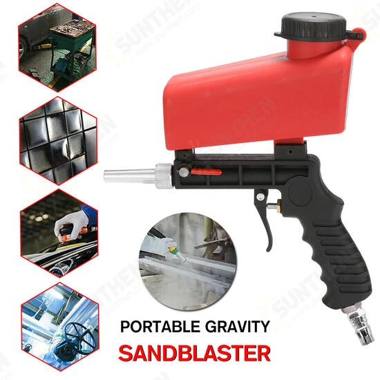 Portable Gravity Pneumatic Sandblaster Sprayer Tool Sandblasting Machine Removing Spot Rust