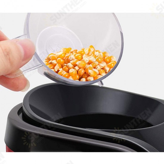 SK-289 Popcorn Maker 1200W Powerful Electric Popcorn Machine with Anti-slip Foot Pad Easy Operation, Less Oil