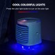 3 Gear LED Mini Air Conditioner Fan Rechargeable Cooling Misting Desk Fan Home Office Bedroom Travel