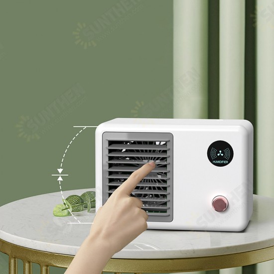 400ml Air Conditioner 3 Speed 7 Color Light 2000mAh Mini USB Air Fan Water-cooled Spray Fan