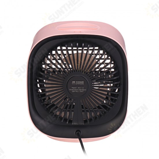 5V Desktop Air Cooler Air Conditioner Fan 300ML 3 Gears Personal USB Desk Fan Cooling Fan for Home Office