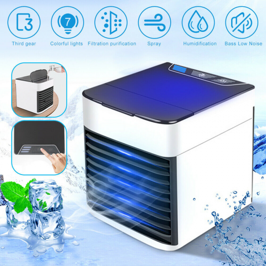 BT-05 Mini Portable Multi-function Spray Air Cooler Household Fan USB Cooling Air Conditioner Dormitory Humidifier Electric Cooling Fan