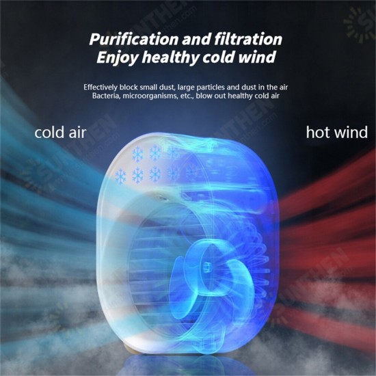 300ml Portable Air Conditioner Mini USB Fan Air Cooler Humidifier Desktop Cooling Conditioning Purifier For Home Office Room