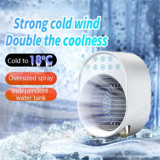 300ml Portable Air Conditioner Mini USB Fan Air Cooler Humidifier Desktop Cooling Conditioning Purifier For Home Office Room