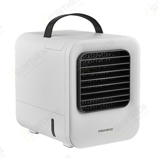 MH02D Portable USB Air-Conditioning 4000mAh Built-in Battery 2.5m/s Cooling Fan Negative Ion Purifier Air Cooler Stepless Speed Regulation for Home Office