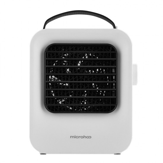 MH02D Portable USB Air-Conditioning 4000mAh Built-in Battery 2.5m/s Cooling Fan Negative Ion Purifier Air Cooler Stepless Speed Regulation for Home Office
