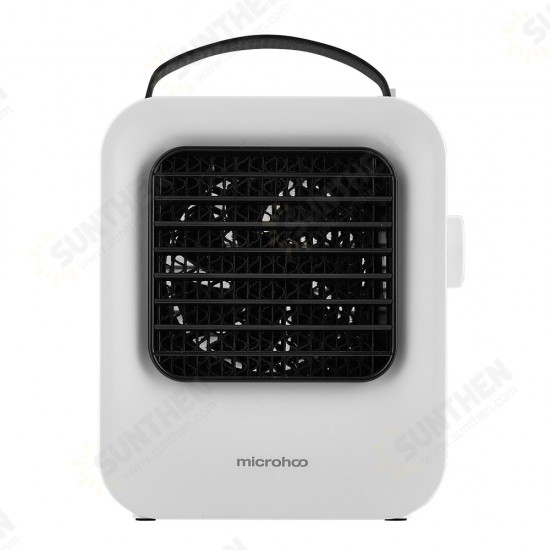 MH02D Portable USB Air-Conditioning 4000mAh Built-in Battery 2.5m/s Cooling Fan Negative Ion Purifier Air Cooler Stepless Speed Regulation for Home Office