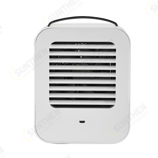 MH02D Portable USB Air-Conditioning 4000mAh Built-in Battery 2.5m/s Cooling Fan Negative Ion Purifier Air Cooler Stepless Speed Regulation for Home Office