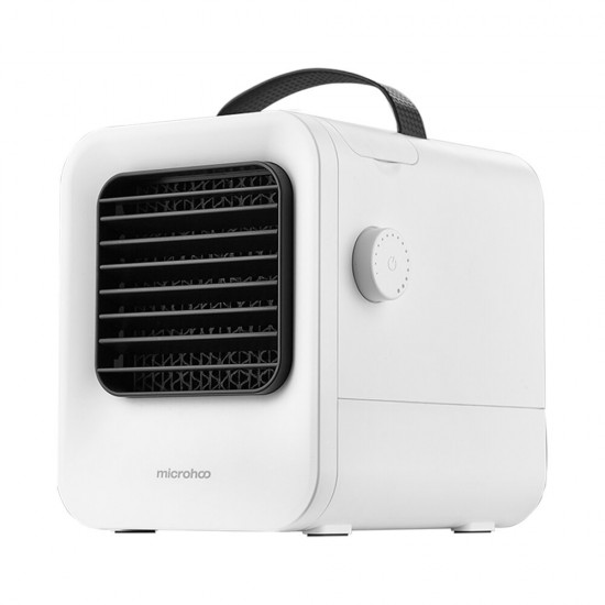 MH02D Portable USB Air-Conditioning 4000mAh Built-in Battery 2.5m/s Cooling Fan Negative Ion Purifier Air Cooler Stepless Speed Regulation for Home Office