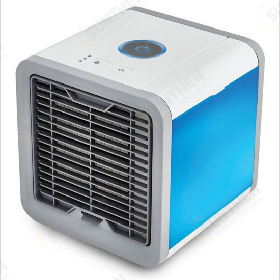 Portable Air Cooler Fan Mini USB Air Conditioner 7 Colors Light Desktop Air Cooling Fan Humidifier Purifier for Office Bedroom