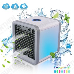 Portable Air Cooler Fan Mini USB Air Conditioner 7 Colors Light Desktop Air Cooling Fan Humidifier Purifier for Office Bedroom Portable Air Cooler Fan Mini USB Air Conditioner 7 Colors Light Desktop Air Cooling Fan Humidifier Purifier for Office Bedroom