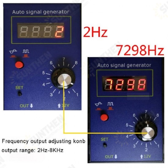 Portable Auto Vehicle Signal Generator Car Hall Sensor and Crankshaft Position Sensor Signal Simulator Meter 2Hz to 8KHz