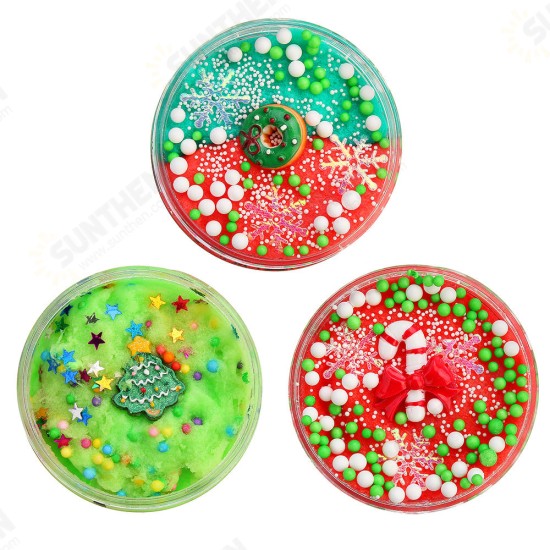 100ML Christmas Cloud Slime Squishy Scented Stress Clay Kids Toy Sludge Cotton Mud Plasticine Gifts