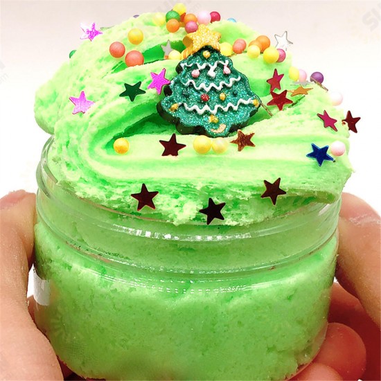 100ML Christmas Cloud Slime Squishy Scented Stress Clay Kids Toy Sludge Cotton Mud Plasticine Gifts