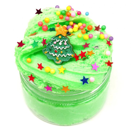 100ML Christmas Cloud Slime Squishy Scented Stress Clay Kids Toy Sludge Cotton Mud Plasticine Gifts