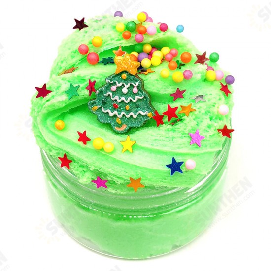 100ML Christmas Cloud Slime Squishy Scented Stress Clay Kids Toy Sludge Cotton Mud Plasticine Gifts