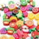 100PCS DIY Slime Accessories Decor Fruit Cake Flower Polymer Clay Toy Nail Beauty Ornament