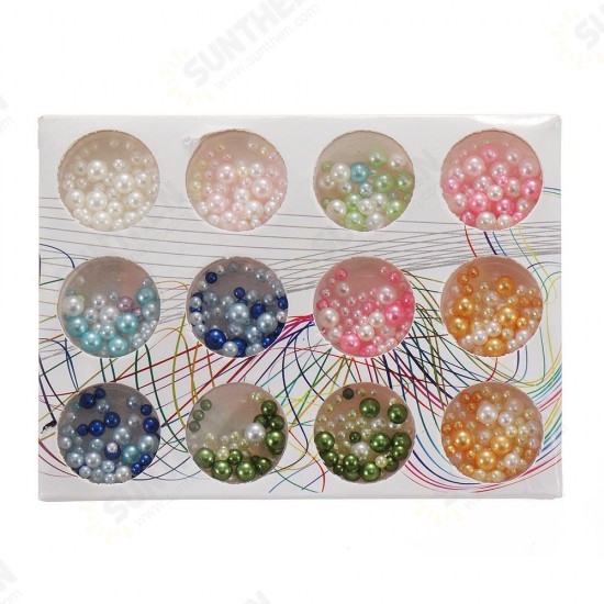 12PCS/Set Handmade Slime DIY Material Colorful Beads Fruit Slice Soft Ceramic Granules Pearl Powder