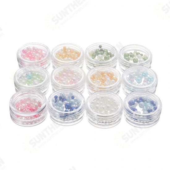 12PCS/Set Handmade Slime DIY Material Colorful Beads Fruit Slice Soft Ceramic Granules Pearl Powder