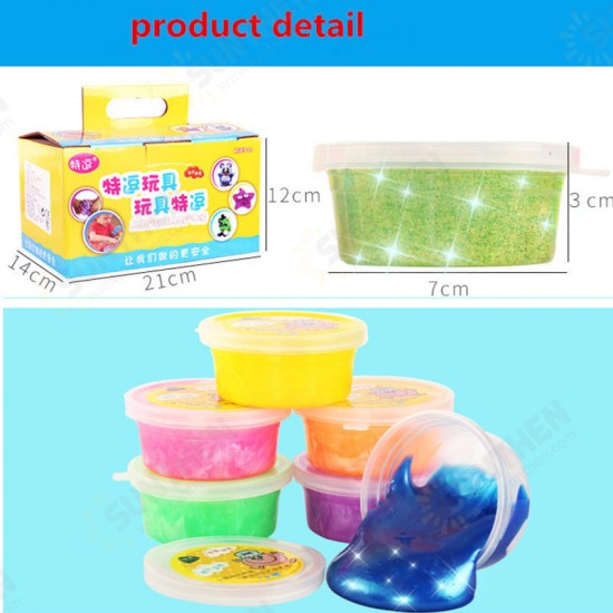 24PCS Colorful Crystal Mud Non Toxic Slime Mud Toys Pinata Luminous Ramen Soil DIY Environmental Toy