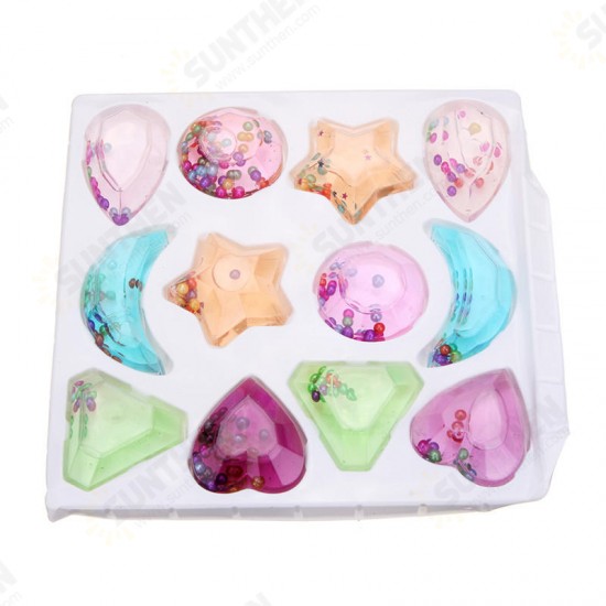 24Pcs Clear Pearl Crystal Mud Slime Plasticine Jelly Clay DIY Relief Stress Toys