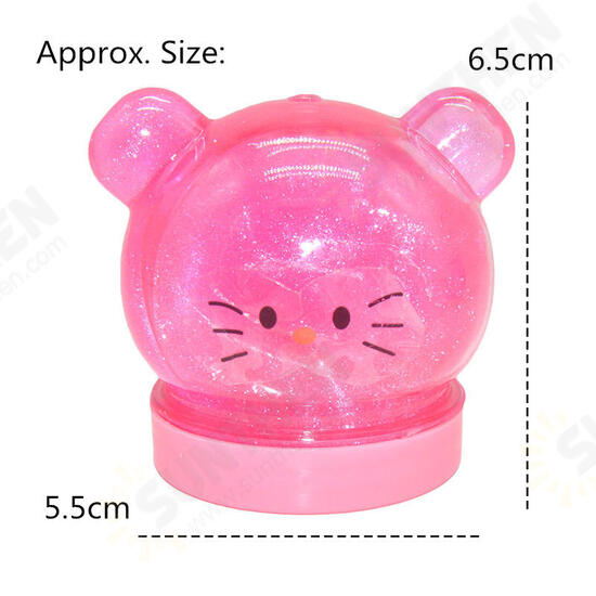 4PCS Cute Animals Slime 6.5cm Random DIY Crystal Clay Rubber Mud Plasticine Toy Gift