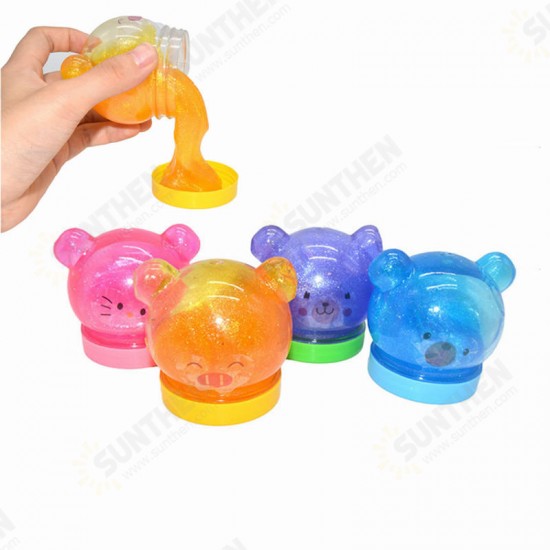 4PCS Cute Animals Slime 6.5cm Random DIY Crystal Clay Rubber Mud Plasticine Toy Gift