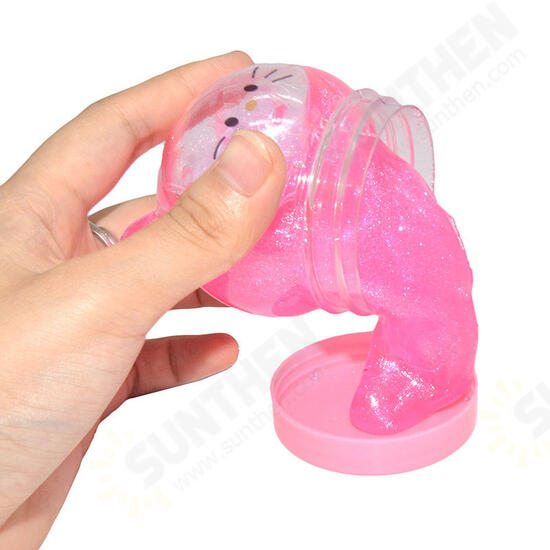 4PCS Cute Animals Slime 6.5cm Random DIY Crystal Clay Rubber Mud Plasticine Toy Gift