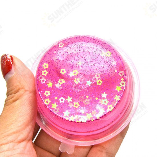 4PCS Slime Pearl Star Glitter Simulated Crystal Mud Jelly Plasticine Stress Relief Gift Toy