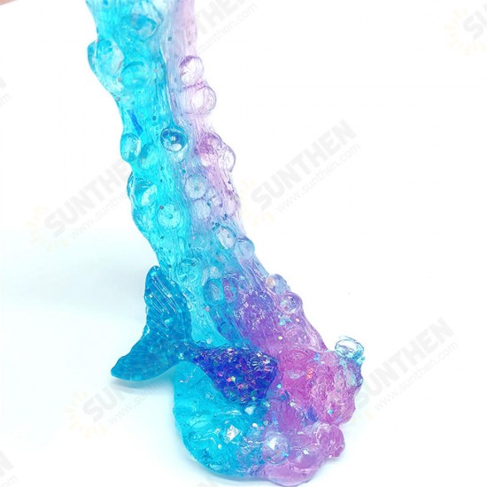 60ML Fishtail Slime Toy For Children Crystal Decompression Mud DIY Gift Stress Reliever