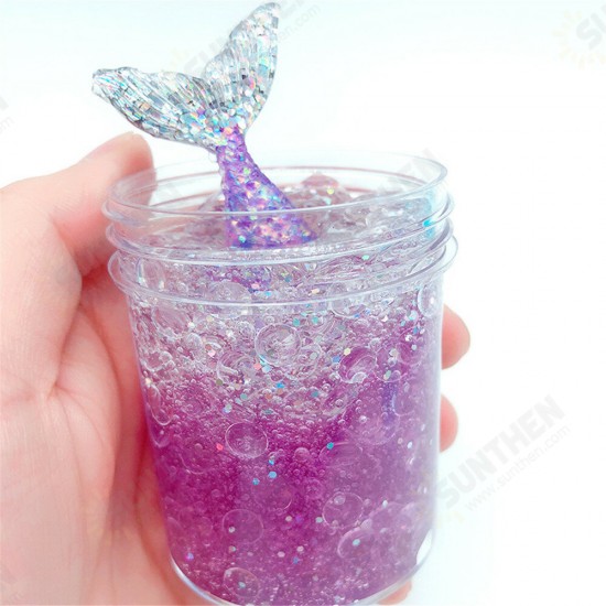 60ML Fishtail Slime Toy For Children Crystal Decompression Mud DIY Gift Stress Reliever