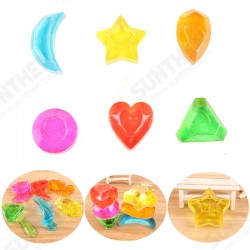6PCS Crystal Slime Diamond Star Heart Moon Simulated Mud Jelly Plasticine Stress Relief Gift Toy 6PCS Crystal Slime Diamond Star Heart Moon Simulated Mud Jelly Plasticine Stress Relief Gift Toy